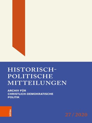 cover image of Historisch-Politische Mitteilungen